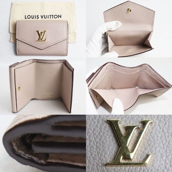 Louis Vuitton Portefeuille Lock Calf Leather Gray Mini Wallet Handbag - Picture 3 of 3
